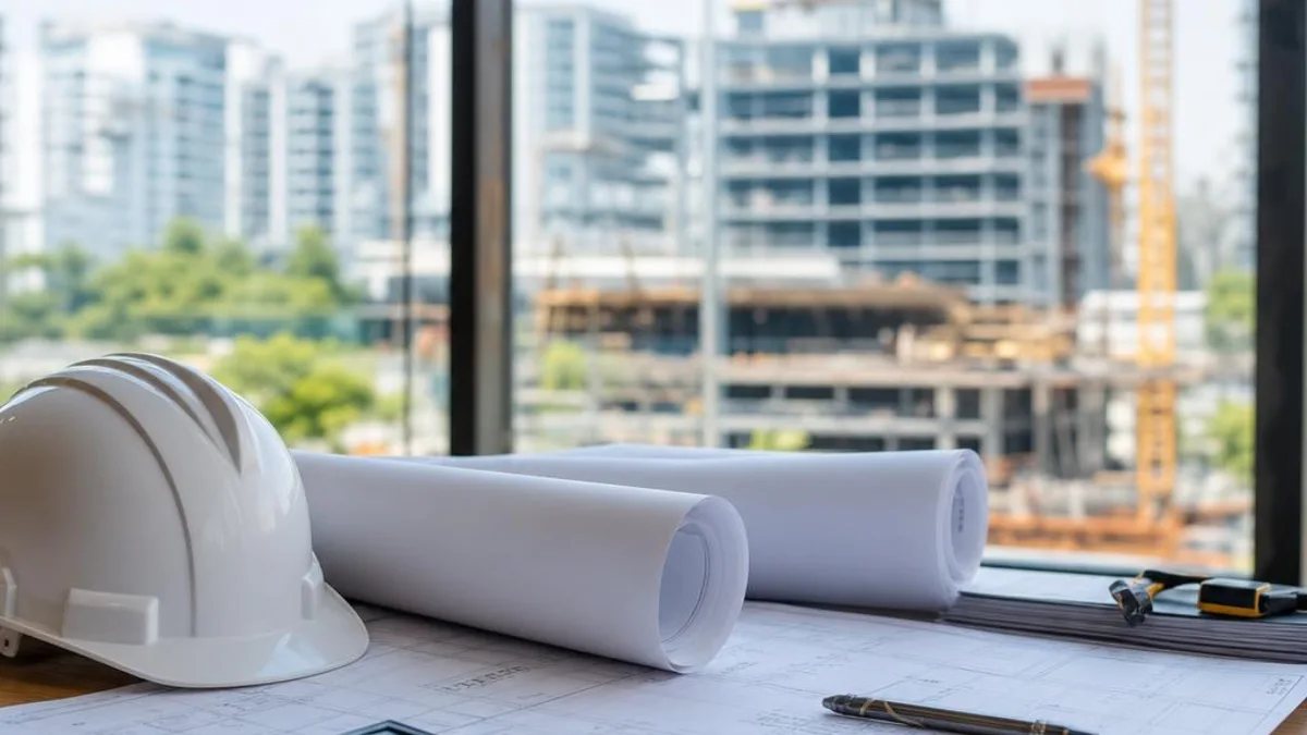 Imagem setorial ilustrativa, não representa instalações do cliente: Construção e engenharia