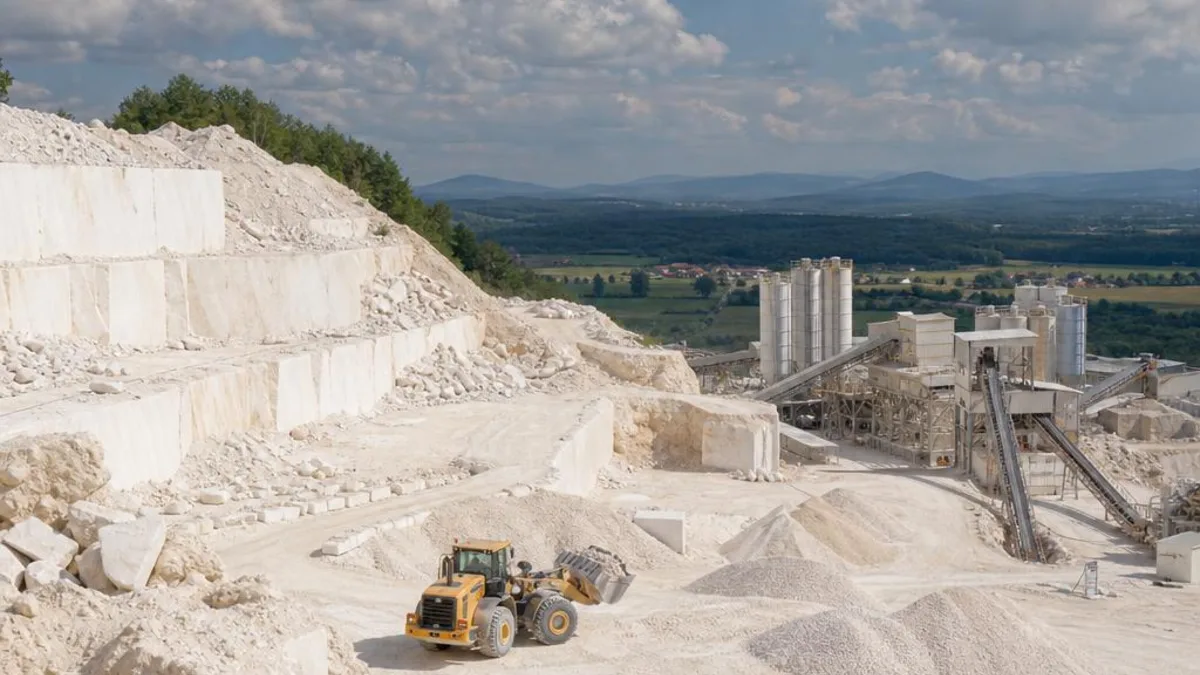 Imagem setorial ilustrativa, não representa instalações do cliente: Mineração e indústria